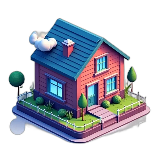 furniture, building, 3d render, concept art transparent PNG cut-out