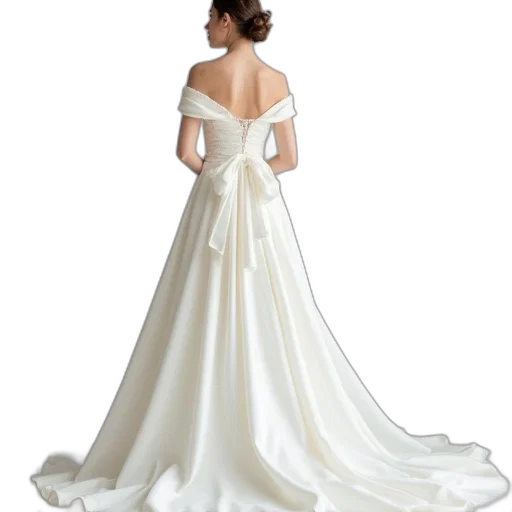 dress, photorealistic, white, gown transparent PNG cut-out