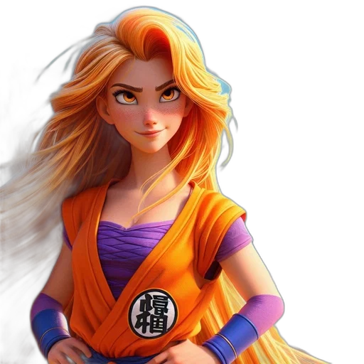 dress, fantasy art, concept art, comic book art, cartoon, colorful, neon, female transparent PNG cut-out