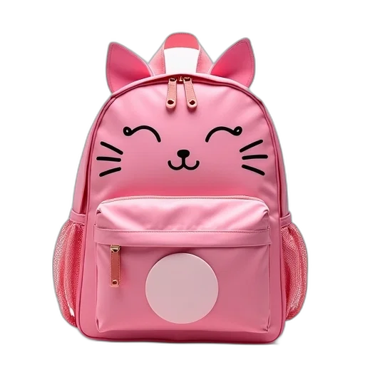 children, backpack, cartoon, kitty transparent PNG cut-out