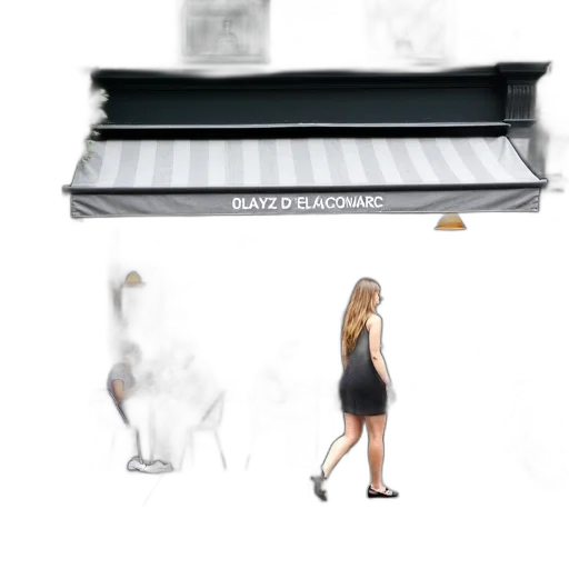 umbrella, dress, furniture, staff, concept art, 3d render, photorealistic, fog transparent PNG cut-out