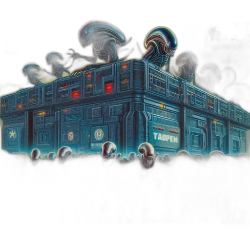 robot, car, weapon, building, concept art, cyberpunk, fantasy art, pixel art transparent PNG cut-out
