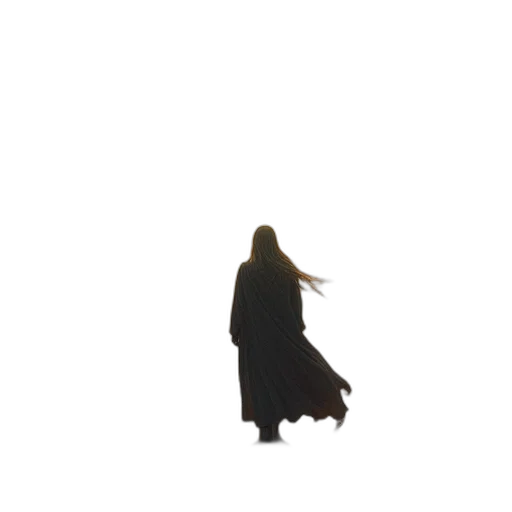 dress, creature, staff, jacket transparent PNG cut-out