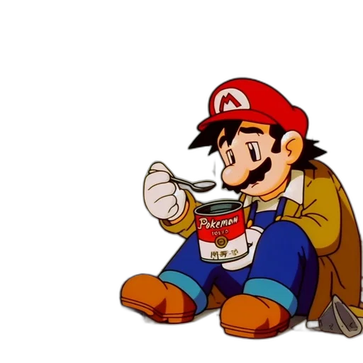 food, hat, weapon, pixel art, concept art, 3d render, cartoon, mario transparent PNG cut-out