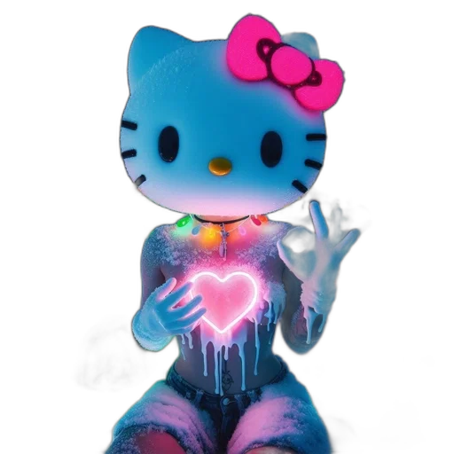 dress, robot, creature, vaporwave, cyberpunk, concept art, 3d render, neon lights transparent PNG cut-out