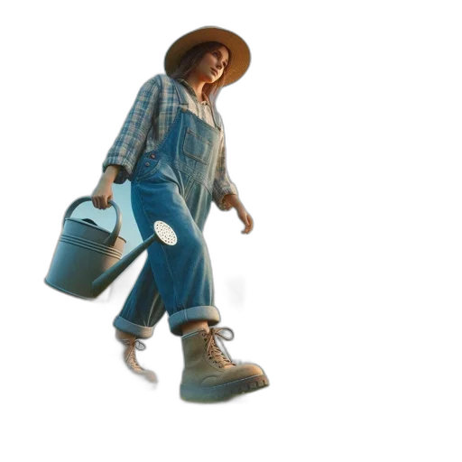 hat, shoes, jacket, 3d render, concept art, photorealistic, woman, plaid transparent PNG cut-out