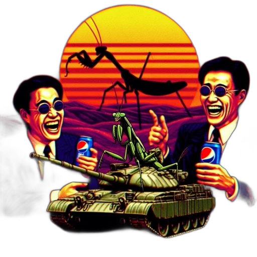 vaporwave, concept art, pixel art, comic book art, two, alike, suited, men transparent PNG cut-out