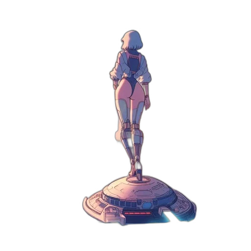 robot, sword, jewelry, staff, concept art, pixel art, 3d render, vaporwave transparent PNG cut-out