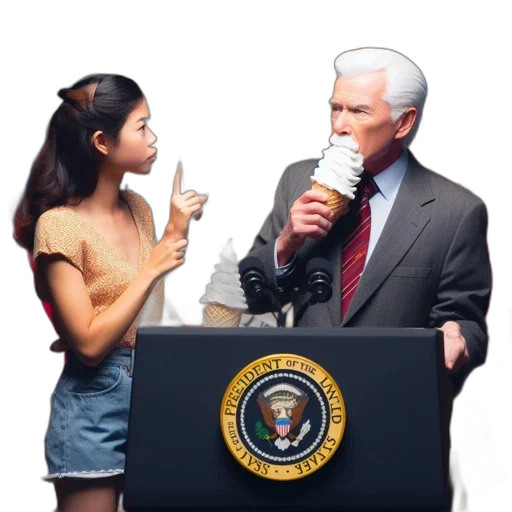 food, vaporwave, room, bearing, presidential, symbols, young, woman transparent PNG cut-out