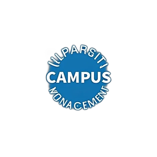 staff, circular, logo, word, campus, bold, white, letters transparent PNG cut-out