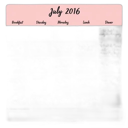 pastel, monochrome, calendar, month, july, 2016, pink, header transparent PNG cut-out