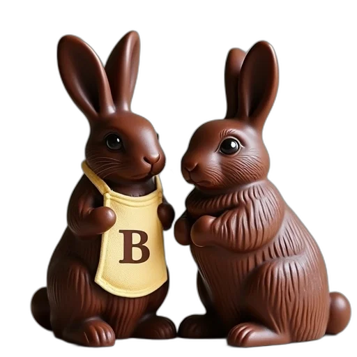 3d render, photorealistic, two, chocolate transparent PNG cut-out