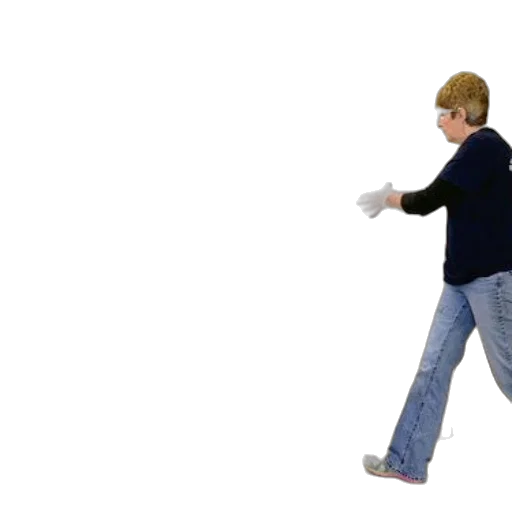 staff, jacket, 3d render, woman, blue, shirt, jeans, cleaning transparent PNG cut-out