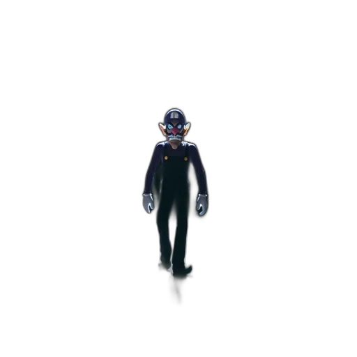 mask, robot, creature, jacket, 3d render, concept art, pixel art, outer space transparent PNG cut-out
