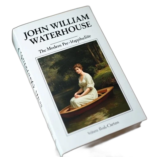 underwater, book, titled, john, william, waterhouse, modern, pre-raphaelite transparent PNG cut-out