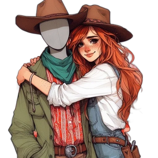 hat, jacket, mask, weapon, comic book art, concept art, fantasy art, watercolor transparent PNG cut-out