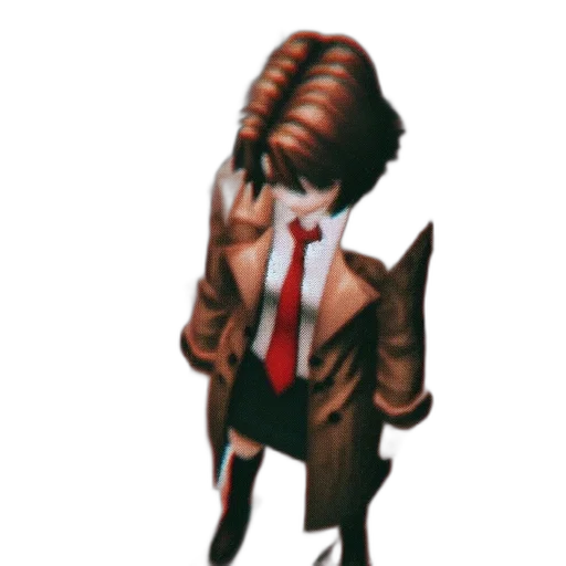 staff, jacket, robot, hair, pixel art, 3d render, concept art, vaporwave transparent PNG cut-out