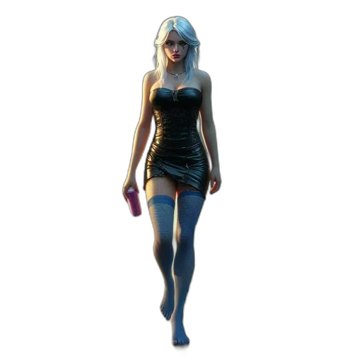 dress, concept art, 3d render, fantasy art, pixel art, blue, dark, pastel transparent PNG cut-out