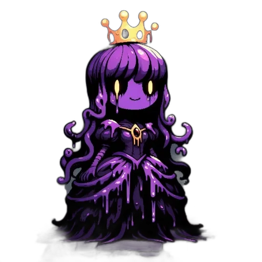 crown, creature, staff, hair, pixel art, concept art, fantasy art, 3d render transparent PNG cut-out
