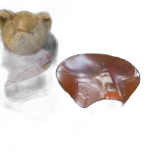 mask, jewelry, food, 3d render, teddy, bear, wearing, pink transparent PNG cut-out