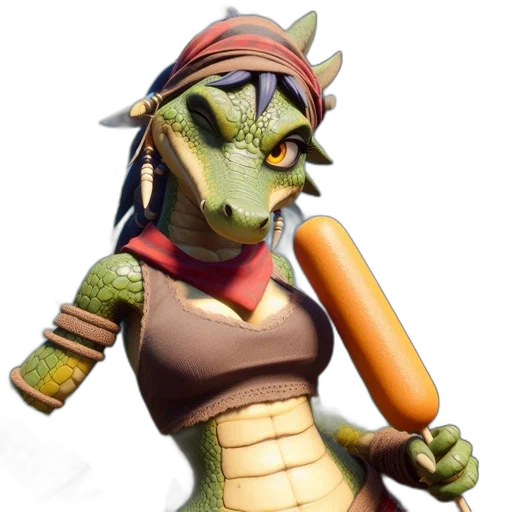 dragon, staff, concept art, 3d render, fantasy art, pixel art, reptilian, humanoid transparent PNG cut-out