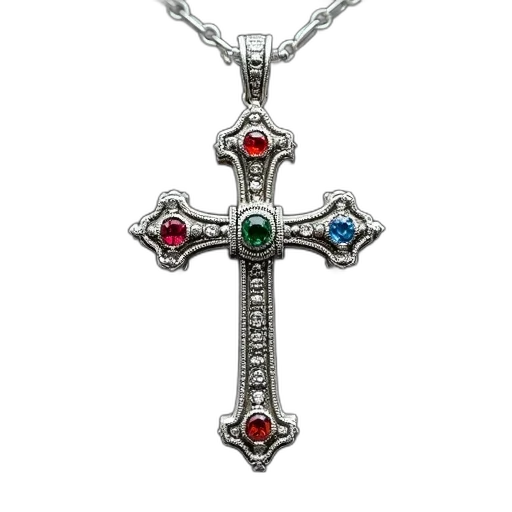 jewelry, sword, crown, close-up, silver, cross, intricate, designs transparent PNG cut-out