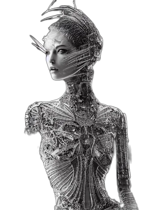 robot, jewelry, crown, dress transparent PNG cut-out