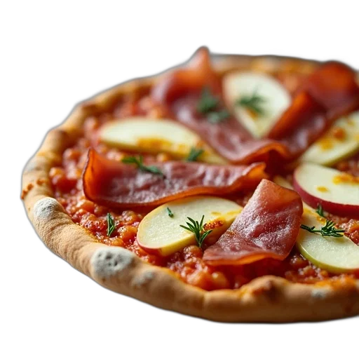 food, 3d render, photorealistic, rustic, italian, pizza, topped, sliced transparent PNG cut-out