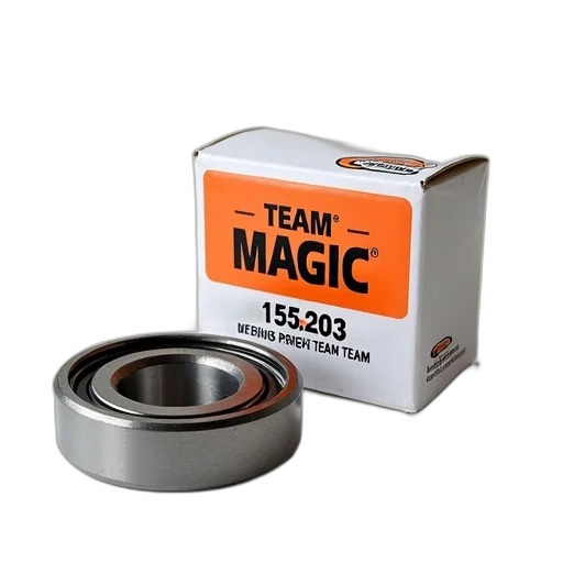 package, team, magic, bearings, displayed, white, orange, label transparent PNG cut-out
