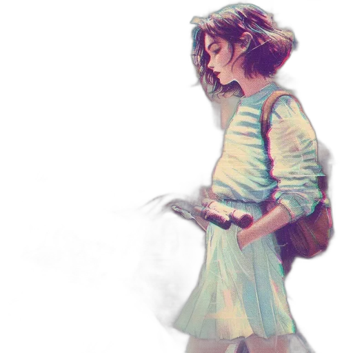 dress, jacket, face, umbrella, watercolor, concept art, photorealistic, fantasy art transparent PNG cut-out