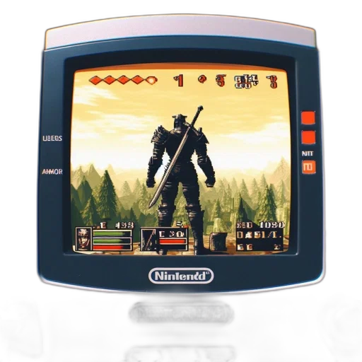 weapon, pixel art, image, shows, nintendo, playing, role-playing, game transparent PNG cut-out