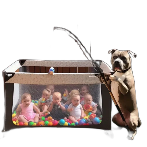staff, furniture, umbrella, yard, babies, occupy, playpen, while transparent PNG cut-out