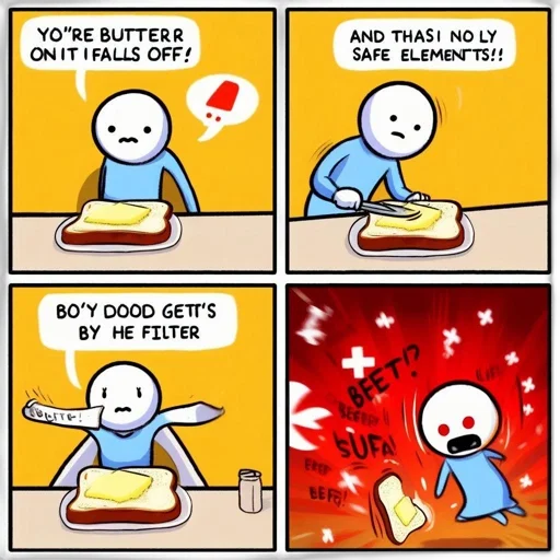food, fire, panel, person, examines, bread, jokes, about transparent PNG cut-out