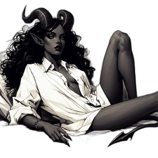 fantasy art, concept art, comic book art, photorealistic, dark, ethereal, figure, woman transparent PNG cut-out