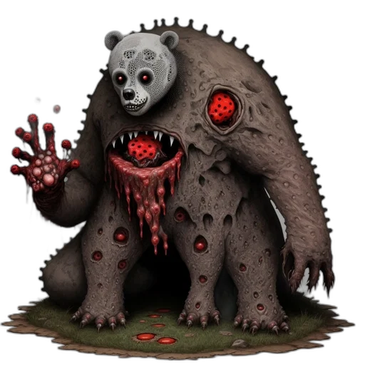 creature, animal, staff, concept art, pixel art, fantasy art, 3d render, anthropomorphic transparent PNG cut-out