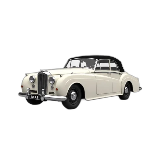 car, 3d render, photorealistic, white, vintage, classic, design, featuring transparent PNG cut-out