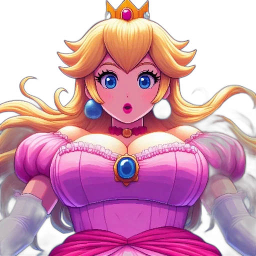 crown, dress, robot, concept art, pixel art, vaporwave, 3d render, pastel transparent PNG cut-out