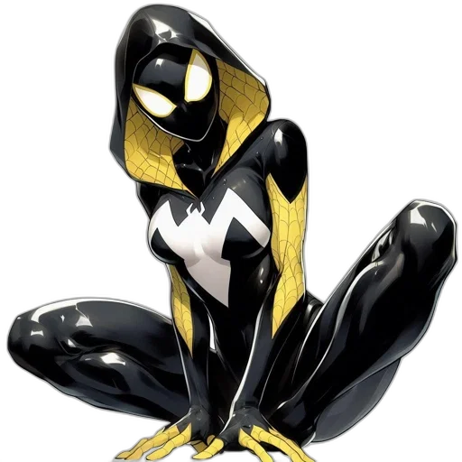 animal, jewelry, comic book art, concept art, cartoon, 3d render, superheroine, black transparent PNG cut-out