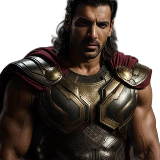 comic book art, photorealistic, fantasy art, concept art, ancient, warrior, god, wearing transparent PNG cut-out