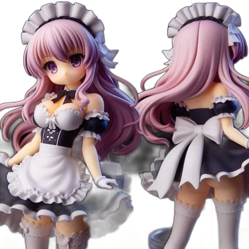3d render, concept art, monochrome, anime-styled, female, character, depicted, form transparent PNG cut-out