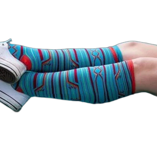 shoes, person, wearing, colorful, patterned, socks, white, sneakers transparent PNG cut-out
