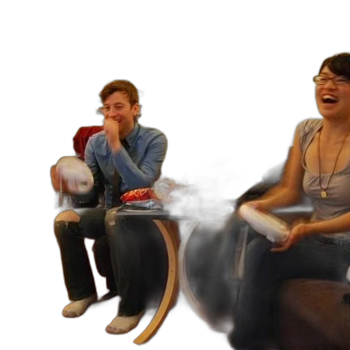 concept art, fire, outer space, man, woman, sitting, couches, living transparent PNG cut-out