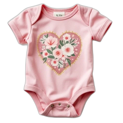 girly, style, baby, bodysuit transparent PNG cut-out
