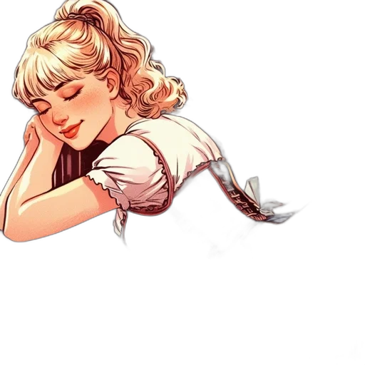 pixel art, watercolor, concept art, photorealistic, monochrome, pastel, red, blonde transparent PNG cut-out