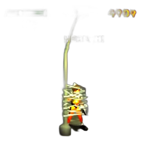 staff, weapon, robot, sword, 3d render, pixel art, concept art, golden transparent PNG cut-out