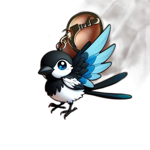 staff, concept art, fantasy art, pixel art, 3d render, keychain, small, black transparent PNG cut-out