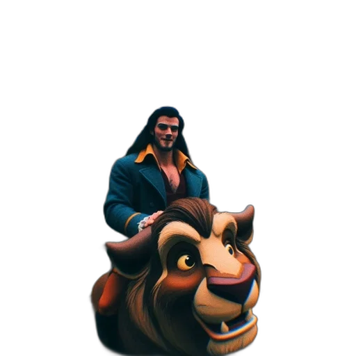 animal, jacket, creature, staff, concept art, fantasy art, pixel art, 3d render transparent PNG cut-out