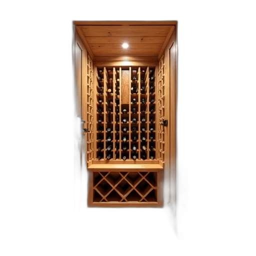furniture, bottle, 3d render, wooden, wine, cellar, single, door transparent PNG cut-out