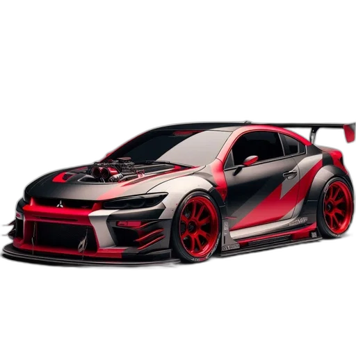 car, weapon, 3d render, concept art, anime, photorealistic, sleek, stylized transparent PNG cut-out