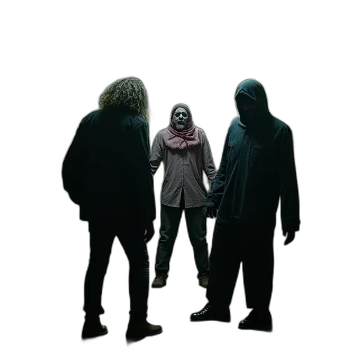 mask, jacket, staff, hair transparent PNG cut-out
